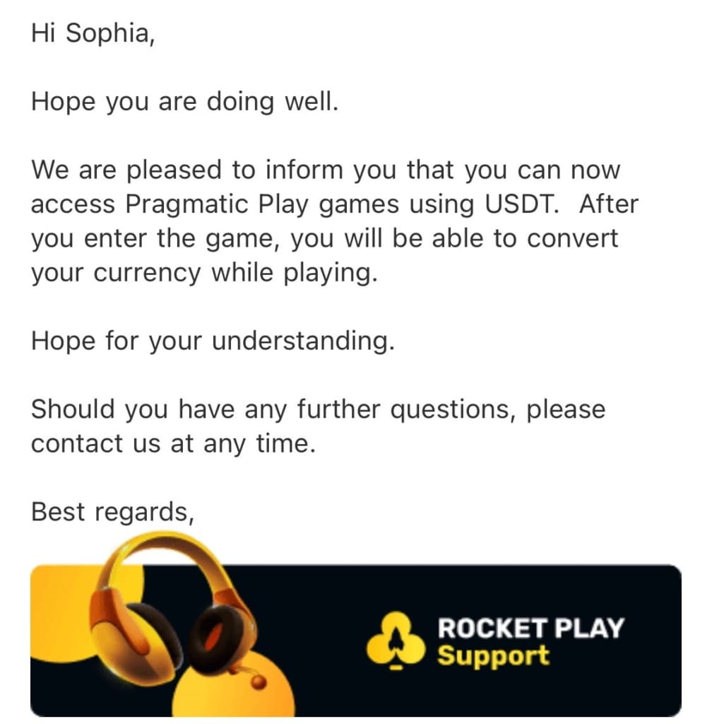 RocketPlay support