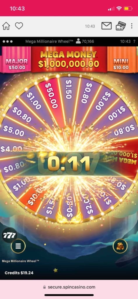 Spin Casino Screen