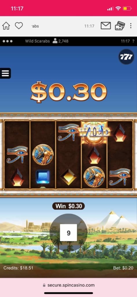 Spin Casino Screen