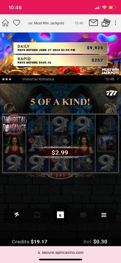 Spin Casino Screen