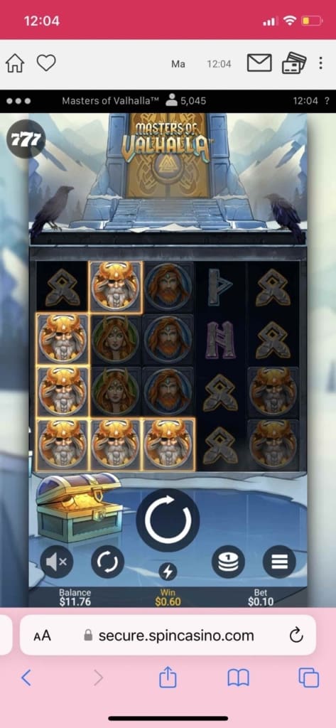 Spin Casino Screen