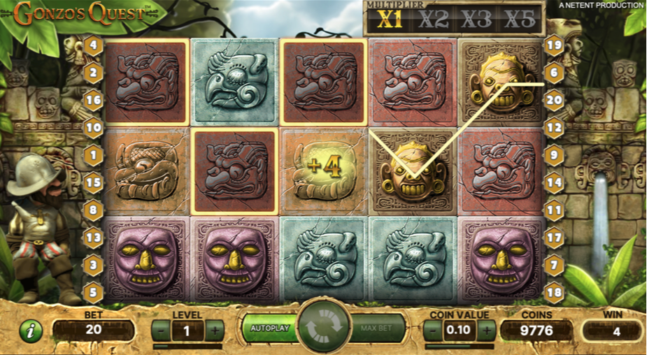 Gonzo's Quest 3D slot by NetEnd