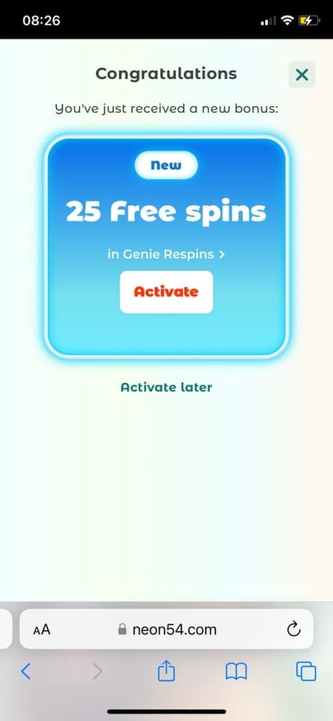 Neon54 game screenshot