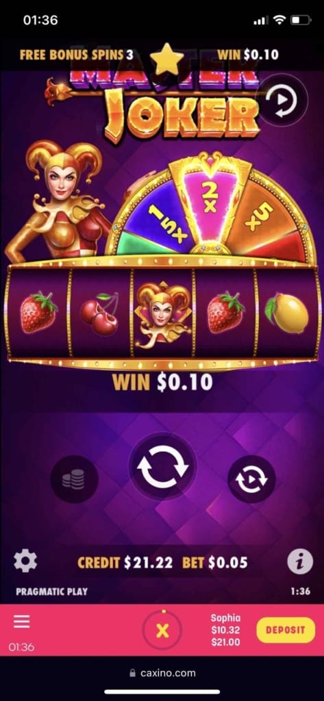 Caxino Casino Screen