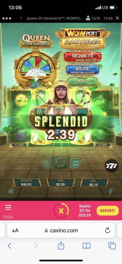 Caxino Casino Screen