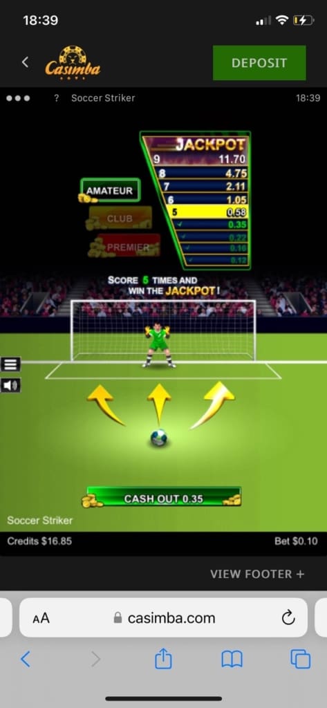 Casimba Casino Screen