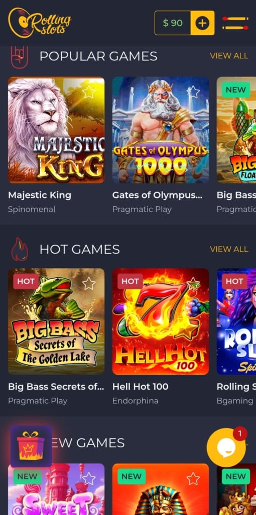 RollingSlots Casino Games