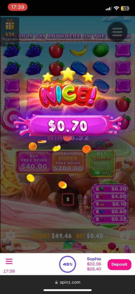 spinz casino games