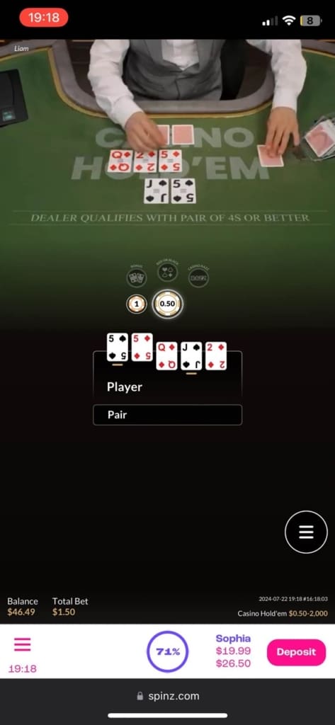 spinz casino games