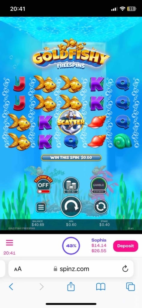 spinz casino games