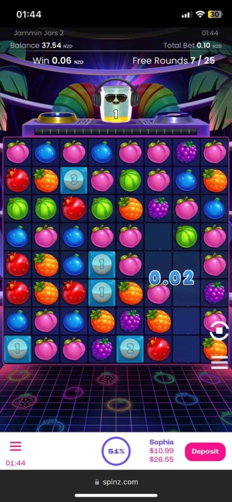 spinz casino games