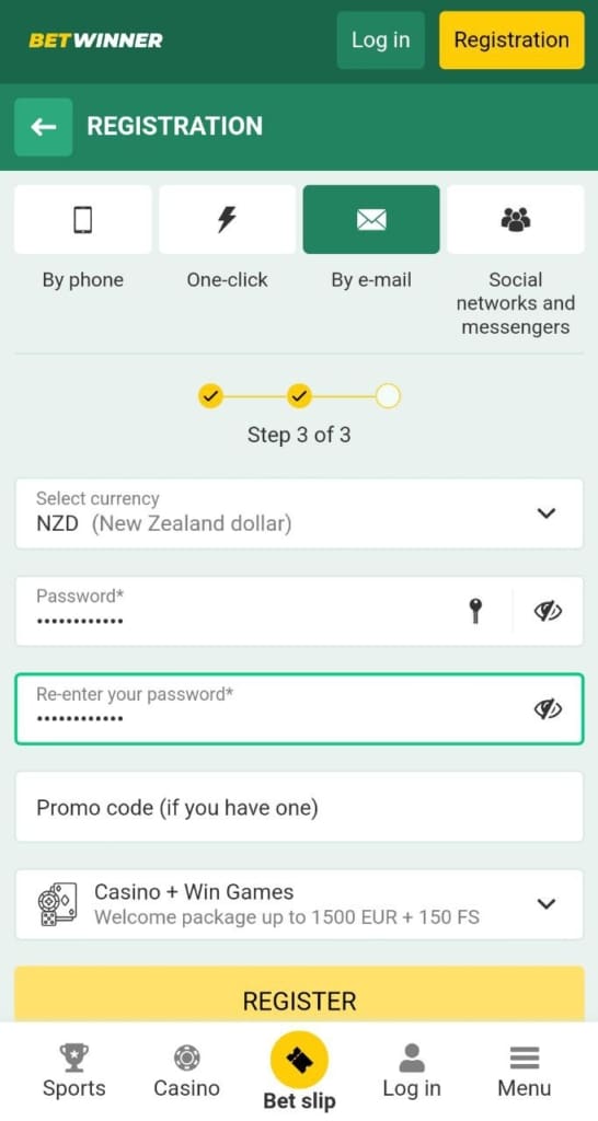 betwinner registration