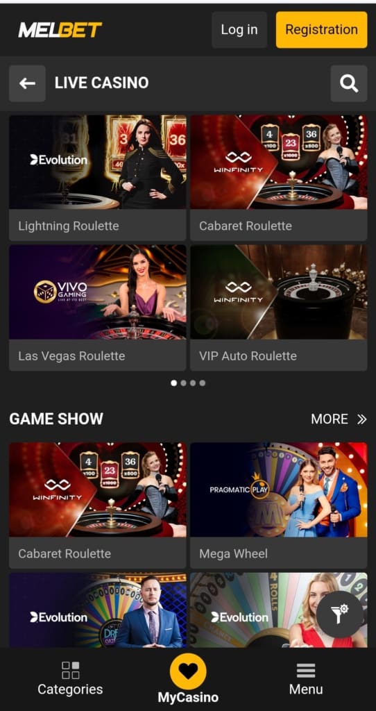 MelBet Games