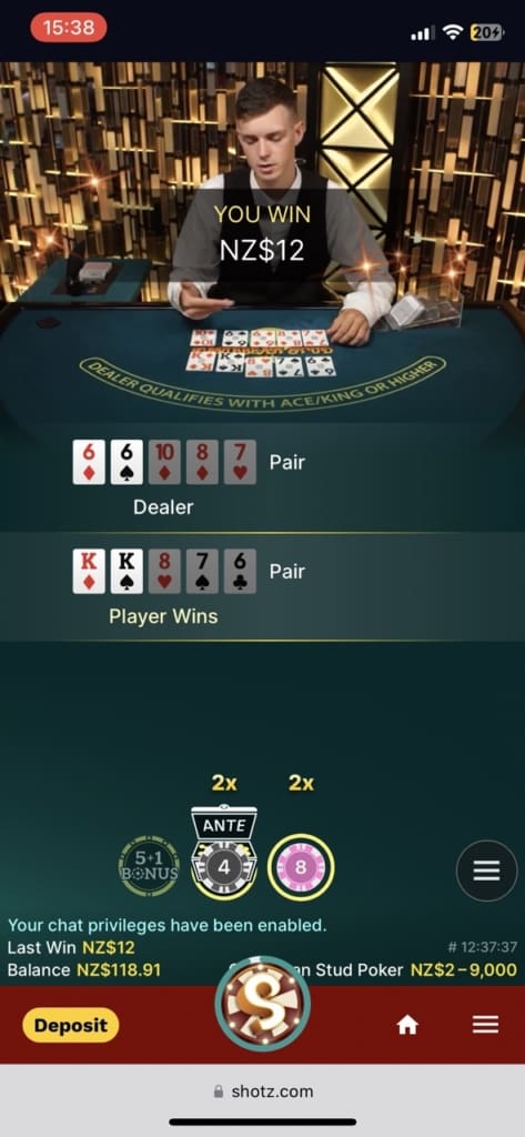Shotz Casino Games