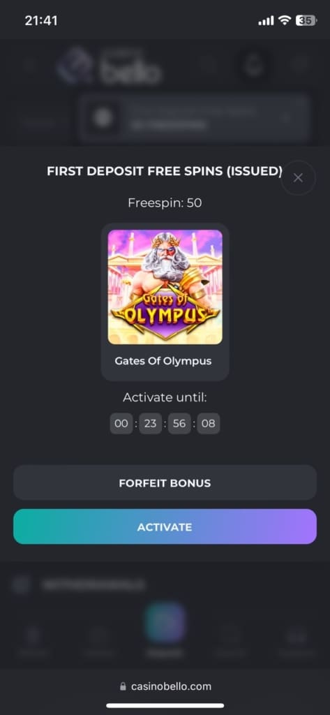 CasinoBello Casino Games