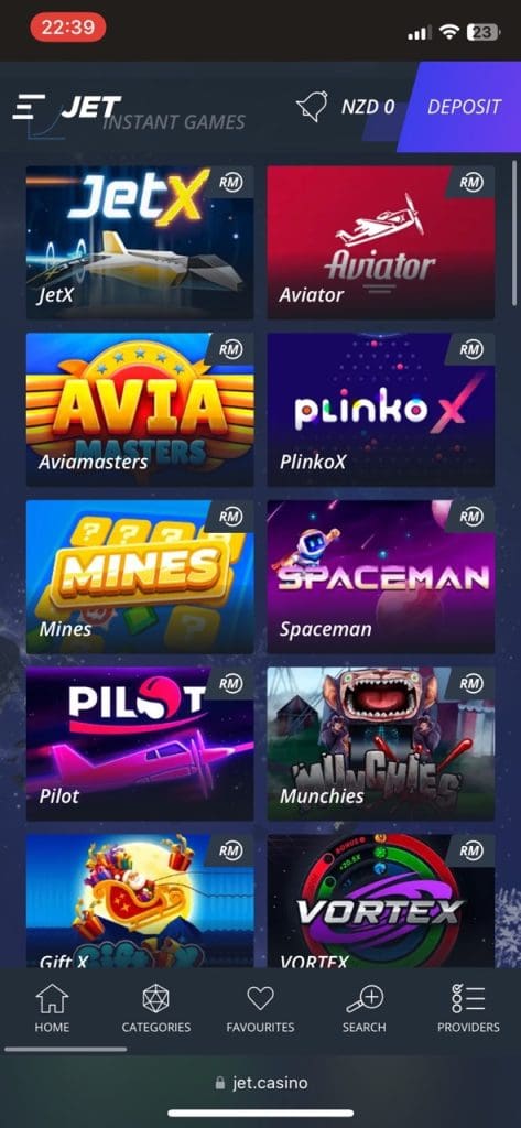 Jet Casino Games