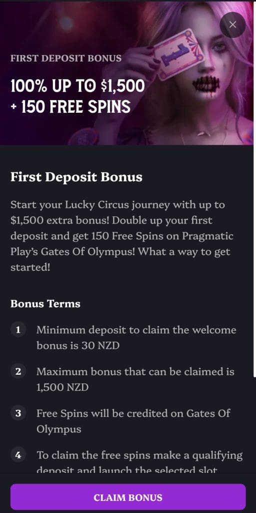 Lucky Circus Bonus