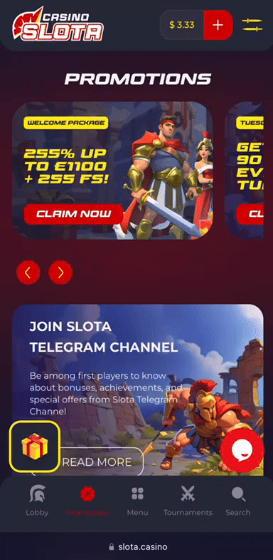 list of slota bonuses available