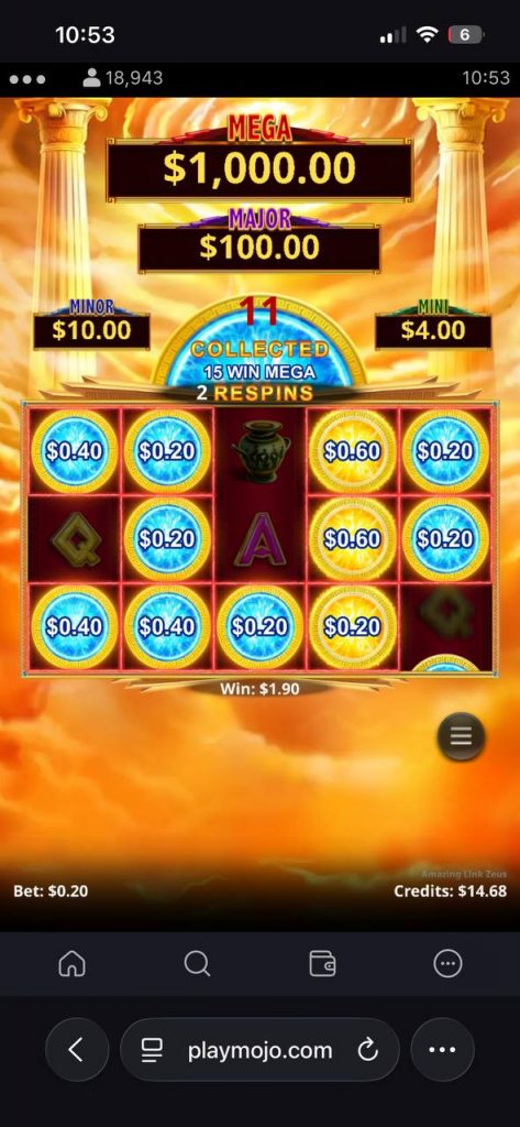2 respins at bonus round